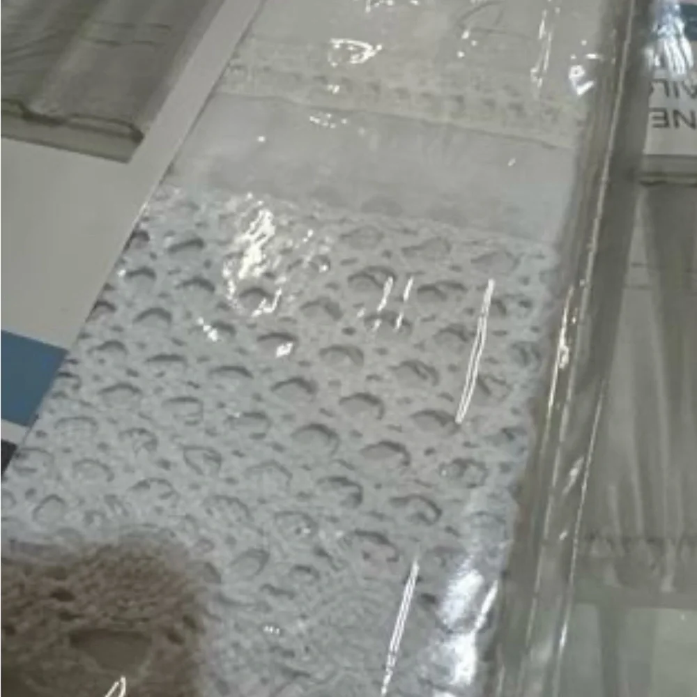 Crochet Valance; Swag and Tier Pair Curtain Collection 2pr 36”